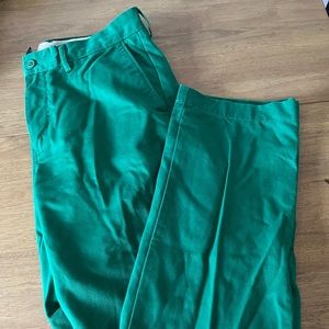 Men’s J. Crew, urban slim chino, 33W 32L, green